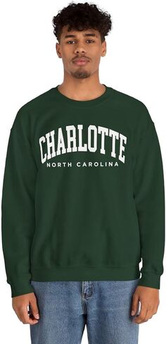Charlotte North Carolina Adult Unisex Crewneck Sweatshirt in Kuwait