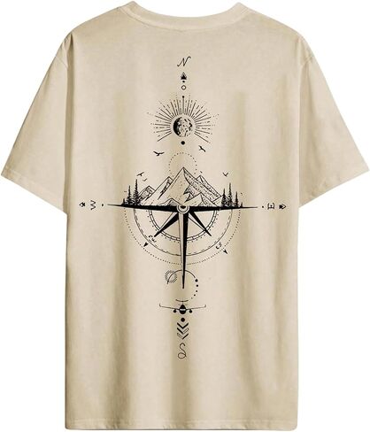 Gorglitter Men's Drop Counter Graphic Tee Tyrts Crewneck Short Sleeve Tops Summer Dops in Kuwait