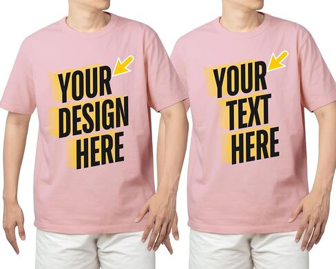 تي شيرت مخصص للرجال والنساء - tshirts الشخصية مع الصور والنص - قميص للجنسين المطبوعة الأمامية والخلفية in Kuwait