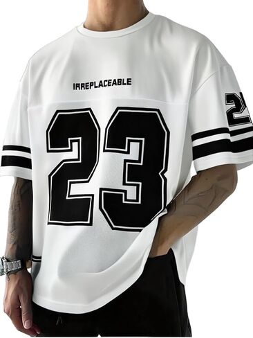 Gorglitter Men Men's Baggy Jersey Shirt Y2K Graphic Eversial Tshirts Short Summer Summer Streetwear Thirts Thirts in Kuwait