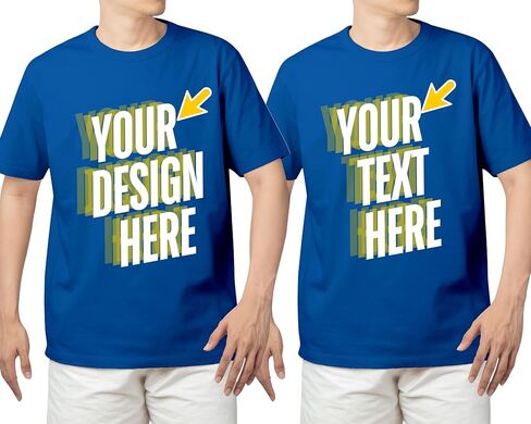 تي شيرت مخصص للرجال والنساء - tshirts الشخصية مع الصور والنص - قميص للجنسين المطبوعة الأمامية والخلفية in Kuwait