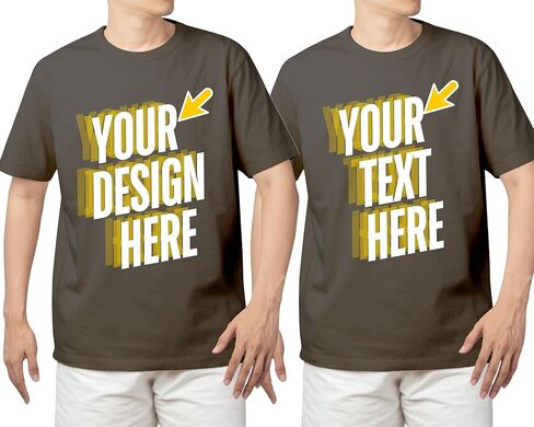 تي شيرت مخصص للرجال والنساء - tshirts الشخصية مع الصور والنص - قميص للجنسين المطبوعة الأمامية والخلفية in Kuwait