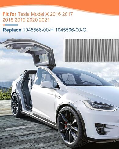 مرشح الهواء المقصورة متوافق مع Tesla Model X 2016 2017 2018 2019 2020 2021 استبدال 1045566-00-H 1045566-00-G ، مع الفحم المنشط in Saudi Arabia