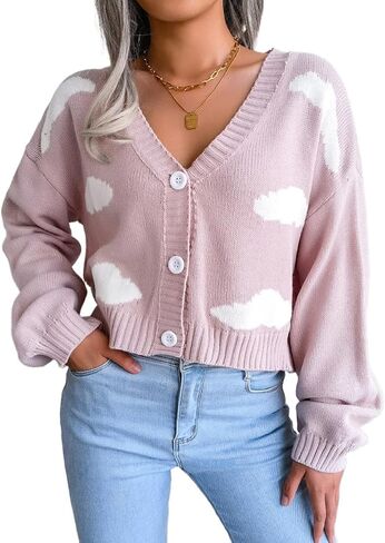 Kinghua Cardigan Cardigan for Women Fall Winter Winter Casual Sweater Jackets Button Button Down Cardigans Cute in Saudi Arabia