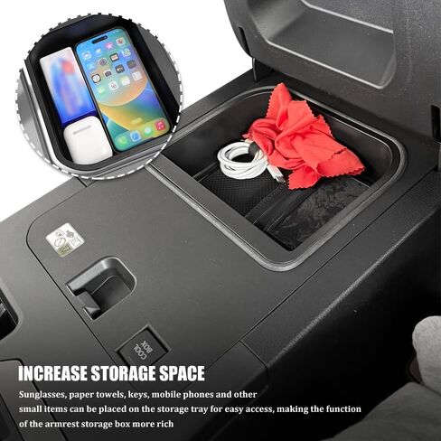 Center Console Cool Box Organizer ، Armrest Storage Box Insert ، صندوق تخزين Cancle Center Center Console ، صندوق تخزين مسند وحدة التحكم المركزية ل Toyota Land Cruiser Prado 250/ Lexus GX 550 in Saudi Arabia