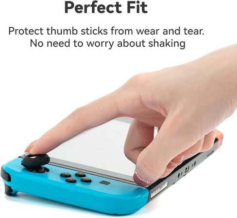 GeekShare Cute Silicone Joycon Thumb Grip Caps, Joystick Cover Compatible with Nintendo Switch / OLED / Switch Lite,4PCS -- Skull (Black & White) in Kuwait