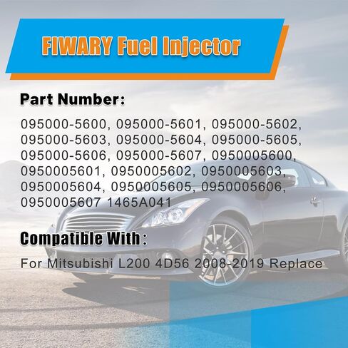 Common Rail Injector Assembly 4pcs fits for Mitsubishi L200 4D56 2008-2019 Replace OE 1465A041 095000-5600 095000-5601 in Saudi Arabia