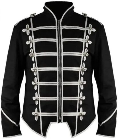 Darkrock Men Military Drummer Jacket Black Parade Jacket Goth Punk Adam Ant VTG Style/My Chemical Romance Jacket in Saudi Arabia