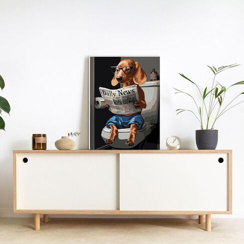 CEOVR Framed Paint by Numbers Kit for Adults, Dog Paint by Number on Canvas for Beginner, Box Package, Oil Painting Adult Crafts Kits Wall Decor for Home Office, 12x16In in Kuwait