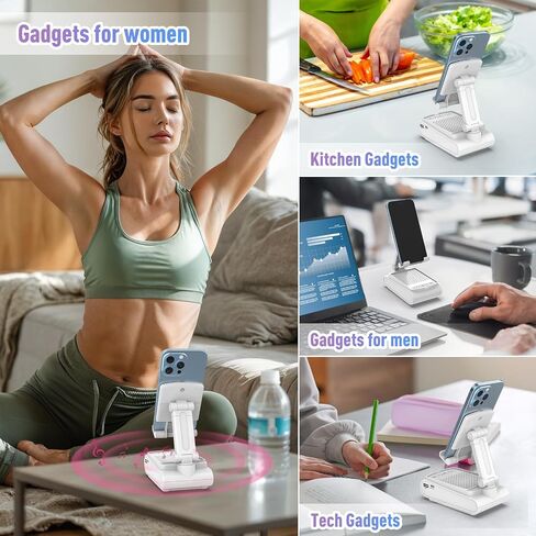 Gifts for Men, Cell Phone Stand with Wireless Bluetooth Speaker, Birthday Gifts for Boyfriend Him Husband Christmas, Stocking Stuffers for Adults, White Elephant Gifts for Adults in Saudi Arabia