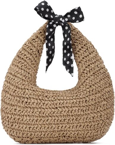 Freie Liebe Summer Straw Hobo حقيبة يد للنساء 2025 Raffia Beach Vacation Bag Bag in Kuwait