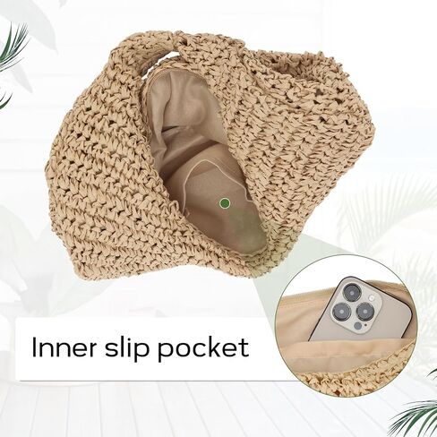 Freie Liebe Summer Straw Hobo حقيبة يد للنساء 2025 Raffia Beach Vacation Bag Bag in Kuwait
