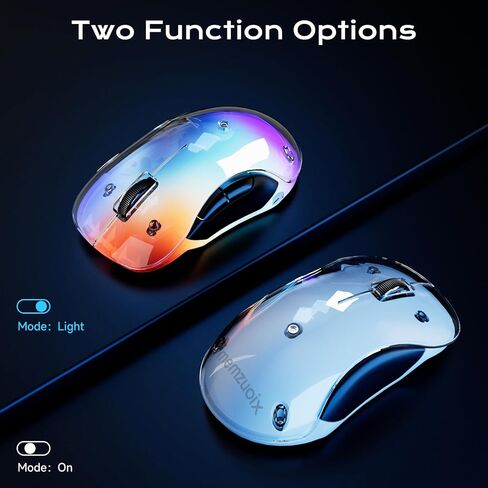 memzuoix 2.4G Aesthetic Wireless Mouse - Customizable Covers & LED Mood Lighting - Rechargeable Ergonomic Design, 5 Buttons, 1200 DPI for Office, Laptop, Mac - White in Kuwait