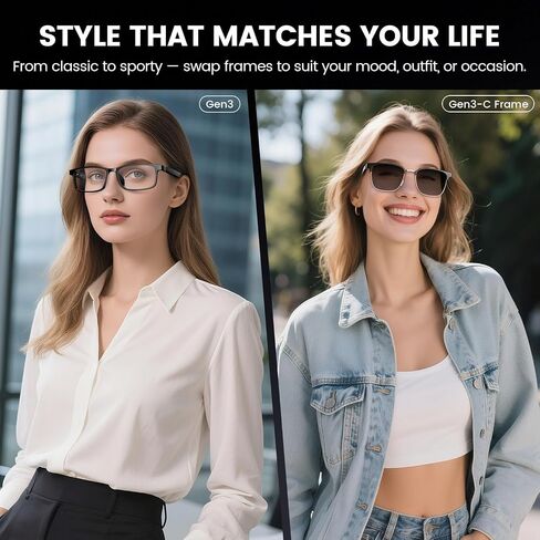 Smart Glasses for Men & Women – Bluetooth Glasses with Open Ear Speaker, HD Mic, Blue Light Blocking Lens in Kuwait