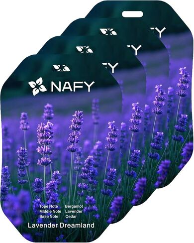 Nafy Air طالب السيارة معطر الهواء 4 حزمة. يوفر بطاقة Hanging رائحة طويلة الأمد للسيارات أو المنزل - ملفوف بشكل فردي (كولونيا) in Kuwait