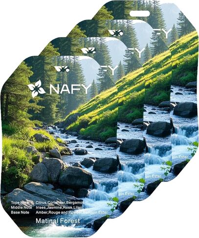 Nafy Air طالب السيارة معطر الهواء 4 حزمة. يوفر بطاقة Hanging رائحة طويلة الأمد للسيارات أو المنزل - ملفوف بشكل فردي (كولونيا) in Kuwait