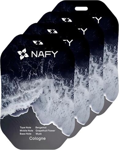 Nafy Air طالب السيارة معطر الهواء 4 حزمة. يوفر بطاقة Hanging رائحة طويلة الأمد للسيارات أو المنزل - ملفوف بشكل فردي (كولونيا) in Kuwait