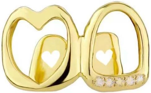 Y2K 18K Gold Plated Gold Finish Gold Teeth Dental Grillz Cap Crown Hip Hop Party Accessories for Men Women in Saudi Arabia