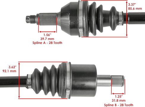 Caltric Rear CV Axles Compatible with Honda Pioneer 1000-5 SXS1000M5P 2017-2021 / Pioneer 1000 SXS1000M3 2017-2021 Left/Right in Saudi Arabia
