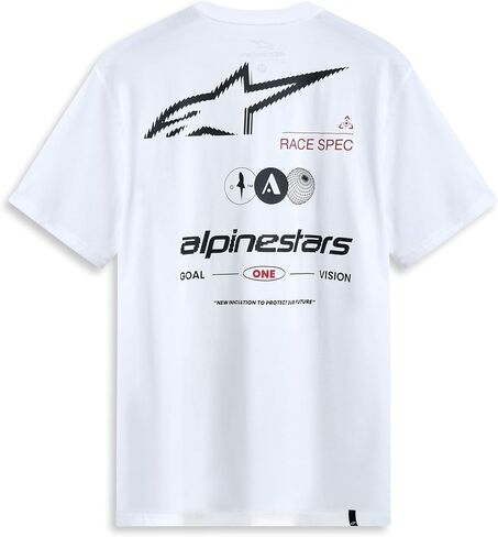 alpinestars tee asym csf - كم قصير ، ملابس رياضية للدراجات النارية ، أبيض ، حجم - s in Saudi Arabia