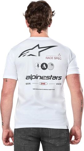 alpinestars tee asym csf - كم قصير ، ملابس رياضية للدراجات النارية ، أبيض ، حجم - s in Saudi Arabia