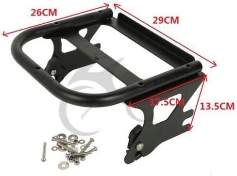 TCMT Black 2-Up Up Rack & Docking Hardware Fit for Harley Tour Pack Touring Road Road Road Glide Glide Electra Glide Ultra Classic 1997-2008 in Saudi Arabia