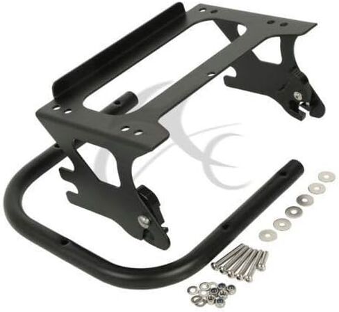 TCMT Black 2-Up Up Rack & Docking Hardware Fit for Harley Tour Pack Touring Road Road Road Glide Glide Electra Glide Ultra Classic 1997-2008 in Saudi Arabia