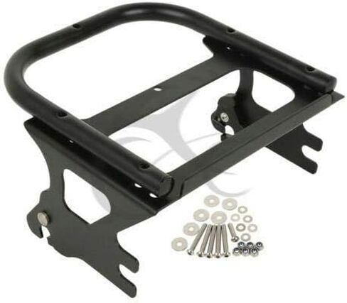 TCMT Black 2-Up Up Rack & Docking Hardware Fit for Harley Tour Pack Touring Road Road Road Glide Glide Electra Glide Ultra Classic 1997-2008 in Saudi Arabia