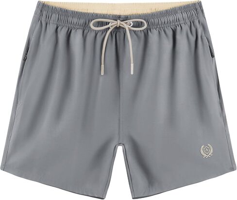 APTRO Mens Swim Trunks 5 inch Board Shorts Quick Dry Bathing Suits with Mesh Lining Beach Swim Shorts with Zipper Pockets in Kuwait