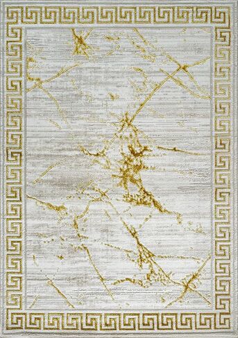 GLORY RUGS Area Rugs Marble 8x10 Cream Gold Carpet Modern Abstract Rug Living Room Dining Bedroom Rug in Kuwait