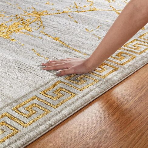 GLORY RUGS Area Rugs Marble 8x10 Cream Gold Carpet Modern Abstract Rug Living Room Dining Bedroom Rug in Kuwait