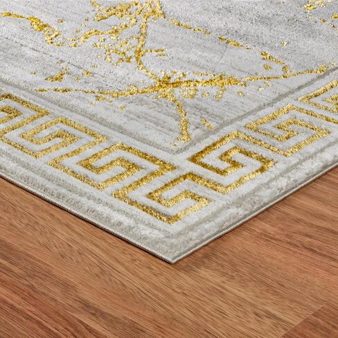 GLORY RUGS Area Rugs Marble 8x10 Cream Gold Carpet Modern Abstract Rug Living Room Dining Bedroom Rug in Kuwait