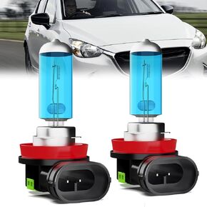 Headlight Bulbs Compatible With Mazda 2 2011-2019, 9003 High Low Beam + H11 Fog Lights Halogen Light Bulb Combo, Super Bright 6000K White, Plug and Play, Pack of 4 in Kuwait