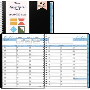 2025 كتاب المواعيد والمخطط- Ensight 8.5 × 11 بوصة ، مخطط أسبوعي كبير كل ساعة ، التقويم والجدول الزمني ، 15 دقيقة ، فحوصات زمنية ، الأعمال التجارية والمخطط الشخصي يناير 2025- ديسمبر 2025- الأزرق in Kuwait