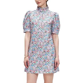 D-Sun Women's Summer Floral Mini Dress Short Sleeve Button Down Casual Boho Beach Shirt Mini Dress in Saudi Arabia