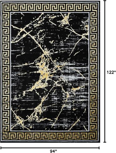 GLORY RUGS Area Rugs Marble 8x10 Cream Gold Carpet Modern Abstract Rug Living Room Dining Bedroom Rug in Kuwait