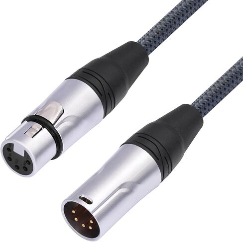 2 Pack 5FT 5Pin XLR Male to Female DMX512 Cable,DMX-512 XLR 5 Pin Male to XLR 5 Pin Female DMX Lighting Cable in Kuwait