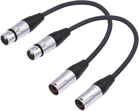 2 Pack 5FT 5Pin XLR Male to Female DMX512 Cable,DMX-512 XLR 5 Pin Male to XLR 5 Pin Female DMX Lighting Cable in Kuwait