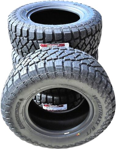 Set of 2 (TWO) Landspider Wildtraxx R/T All-Terrain Mud Off-Road Light Truck Radial Tires-LT265/75R16 265/75/16 265/75-16 123/120S Load Range E LRE 10-Ply BSW Black Side Wall in Saudi Arabia