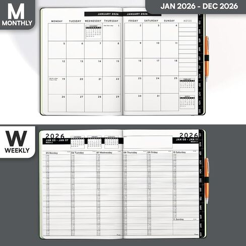 2025 Appointment Book & Planner- Ensight 8.5 x 11 inches, Large Tabbed Daily Hourly Weekly Planner, Calendar & Schedule Book 15-Minute time Slots, Business & Personal Planner Jan 2025- Dec 2025- Blue in Kuwait