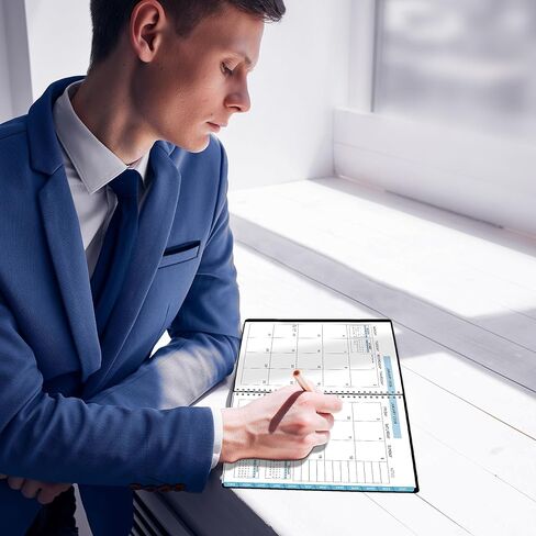 2025 كتاب المواعيد والمخطط- Ensight 8.5 × 11 بوصة ، مخطط أسبوعي كبير كل ساعة ، التقويم والجدول الزمني ، 15 دقيقة ، فحوصات زمنية ، الأعمال التجارية والمخطط الشخصي يناير 2025- ديسمبر 2025- الأزرق in Kuwait