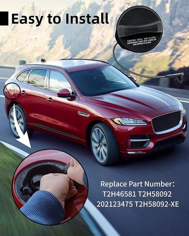 T2H46581 غطاء خزان الوقود مناسب لـ Jaguar XE 2015-2022/XF 2016-2022/F-Pace 2016-2022/F-Type 2014-2022 غطاء زيت البنزين in Saudi Arabia