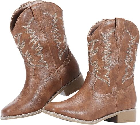 RLW Boys Cowboy Boots for Kids, Square Toe Western Cowgirl Boot for Girls Toddler/Little/Big Kid in Saudi Arabia