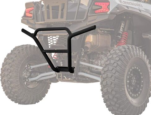 SuperATV UTV Rear Bumper for 2020+ Kawasaki Teryx KRX 1000, 1.75" Diameter Heavy-Duty Steel Tubing, Black Powder Coat, Sleek and Stylish, Allows Full Rear Cargo Area Access, See Fitment, USA Made in Saudi Arabia