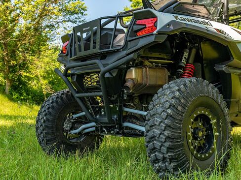 SuperATV UTV Rear Bumper for 2020+ Kawasaki Teryx KRX 1000, 1.75" Diameter Heavy-Duty Steel Tubing, Black Powder Coat, Sleek and Stylish, Allows Full Rear Cargo Area Access, See Fitment, USA Made in Saudi Arabia