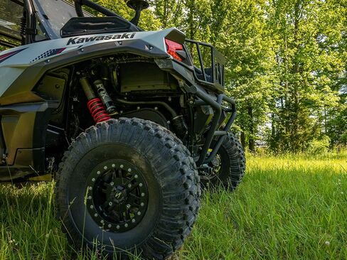 SuperATV UTV Rear Bumper for 2020+ Kawasaki Teryx KRX 1000, 1.75" Diameter Heavy-Duty Steel Tubing, Black Powder Coat, Sleek and Stylish, Allows Full Rear Cargo Area Access, See Fitment, USA Made in Saudi Arabia