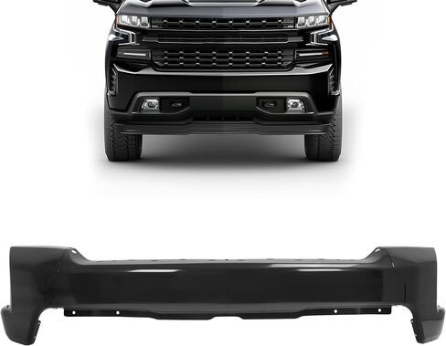 Kuafu Pront Pumper Pace Bar متوافق مع 2019-2022 Chevy Silverado 1500 غلاف المصد الأمامي مع ثقوب مستشعر مساعدة Park Park Preship for GM1002874 ، 84588809 الصلب كروم 3pcs in Saudi Arabia
