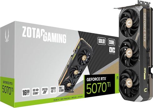 Zotac Gaming Geforce RTX 5070 Ti Sold SFF OC DLSS 4 16GB GDDR7 256-BIT 28 GBPS PCIE 5.0 GAMES in Kuwait