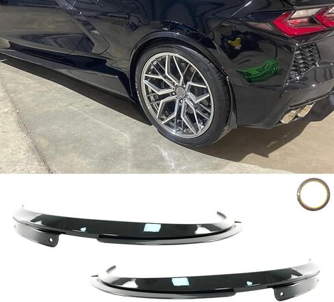 2pcs تقلب العجلة الخلفية لكورفيت C8 2020-2024 Stingray/Z51/Z06 Fender Fender Extensions (أسود لامع) in Saudi Arabia