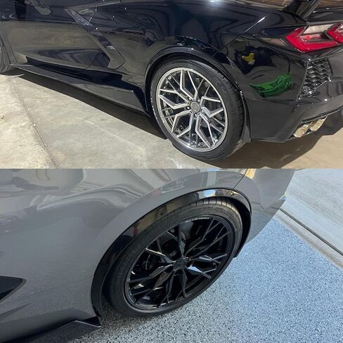2pcs تقلب العجلة الخلفية لكورفيت C8 2020-2024 Stingray/Z51/Z06 Fender Fender Extensions (أسود لامع) in Saudi Arabia